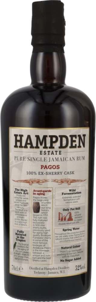 Hampden Estate Pure single Jamaican Rum "Pagos"